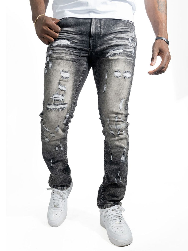 MAKOBI BIONCO JEANS BLACK WASH (M1753)
