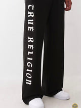 TRUE RELIGION LOGO FLAG BAGGY SWEATPANT (BLACK)