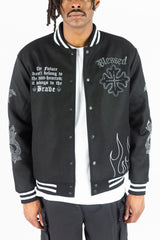 R.STONE VARSITY JKT (BLACK)