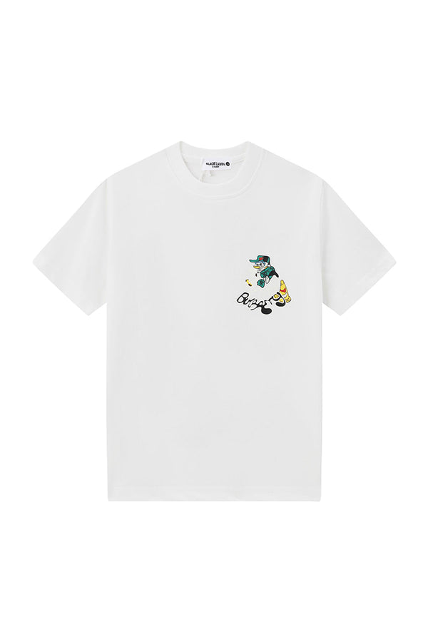 Kids Black Label "REBEL DUCK" Crew Neck T-Shirt (White)