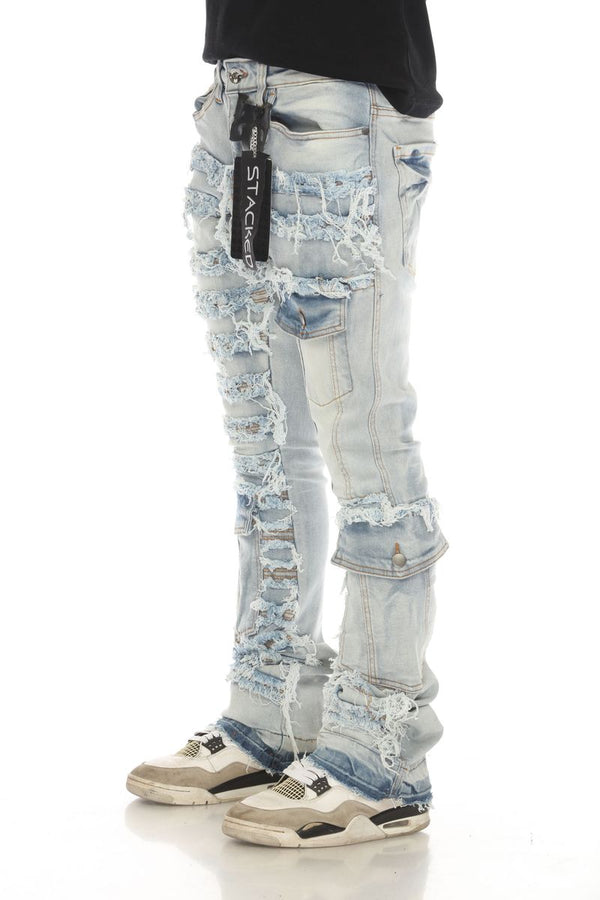Stacked Flare 7 PKT  Stacked Flare (JKT - LT BLUE)