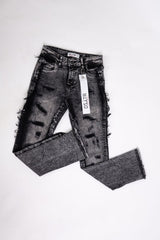 KIDS STACKED JEANS -BLACK