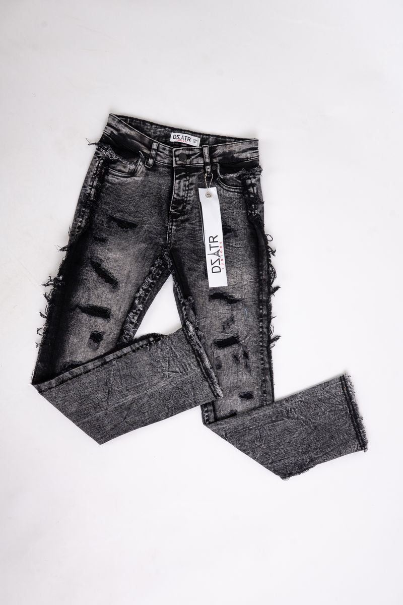 KIDS STACKED JEANS -BLACK