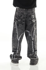 Stylo Random Wash Cute and Sewn Baggy (BLACK WASH)