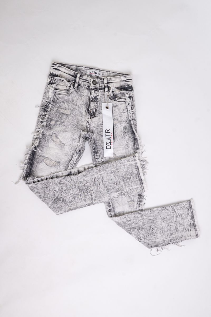 KIDS STACKED JEANS - GREY