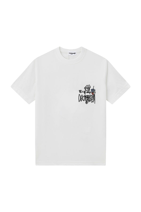 Kids Black Label "COCA" Crew Neck T-Shirt (white)