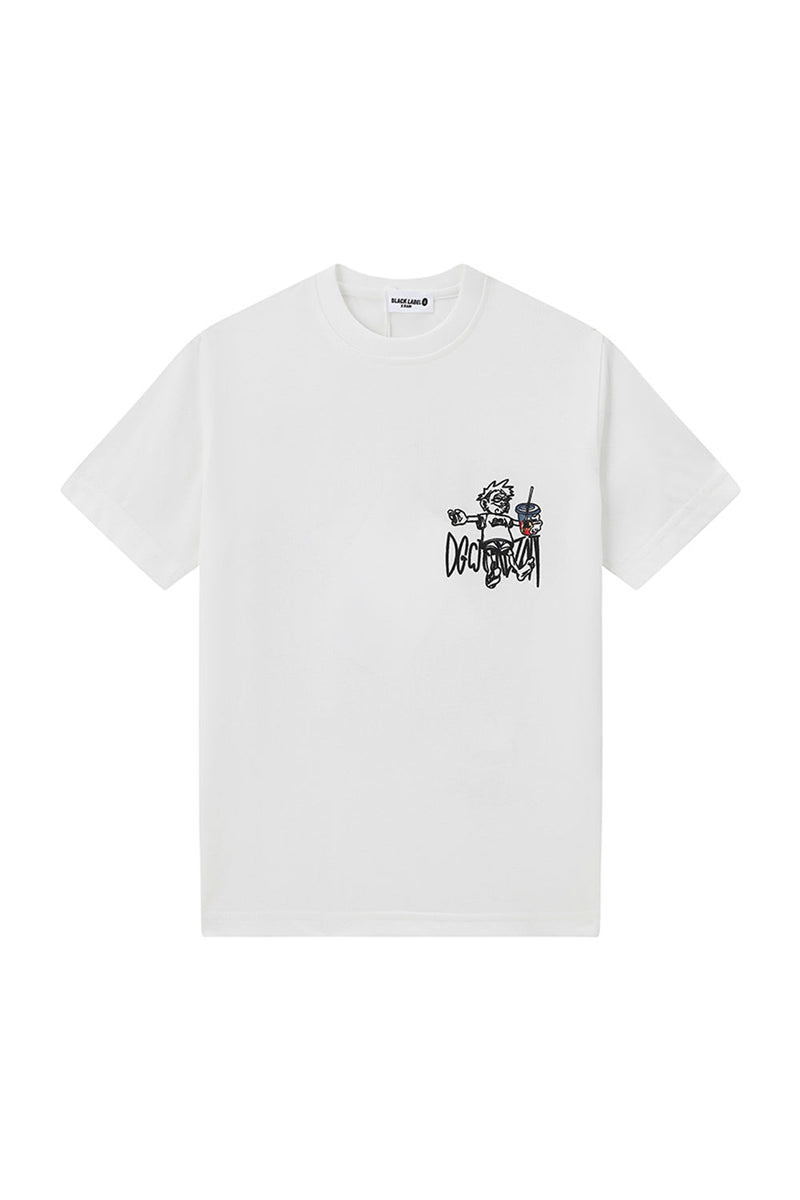 Kids Black Label "COCA" Crew Neck T-Shirt (white)