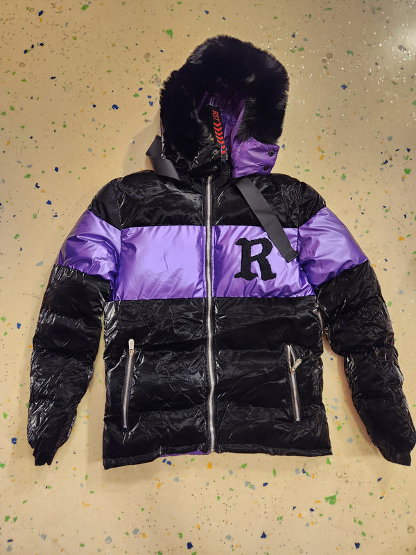 PURPLE REVERSIBLE BUBBLE JACKET