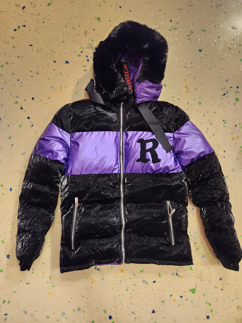 PURPLE REVERSIBLE BUBBLE JACKET