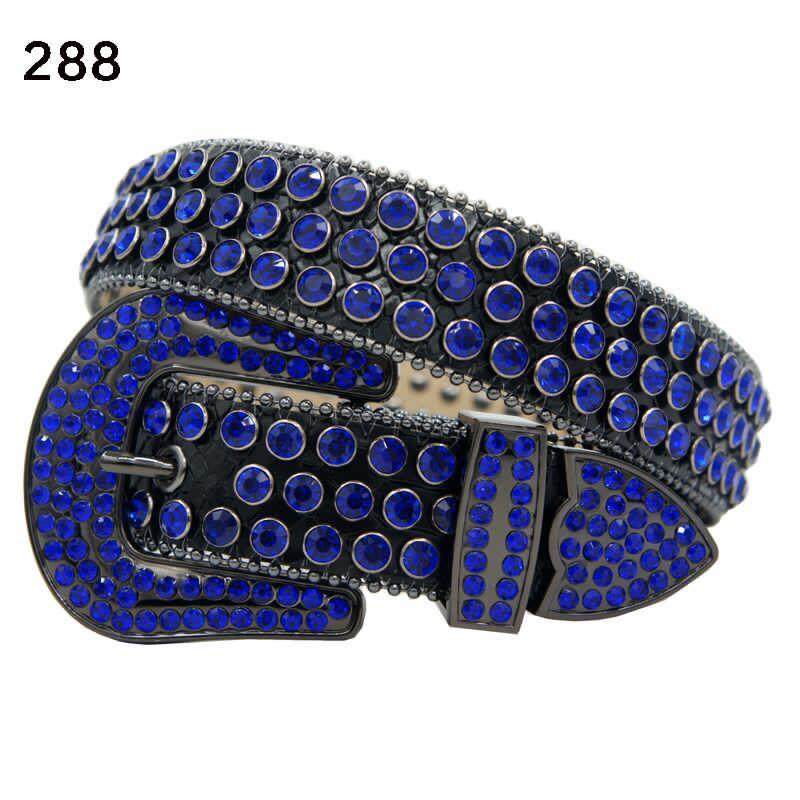 DNA RHINESTONE BELT (BLACK/BLUE)