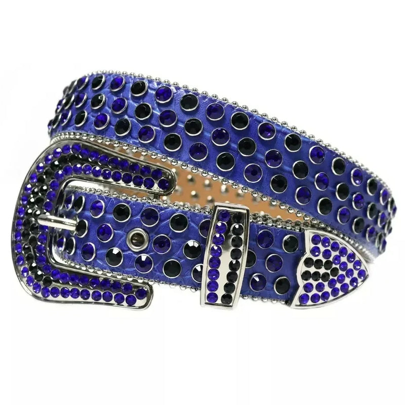 HASH RHINESTONE BELT (BLUE)