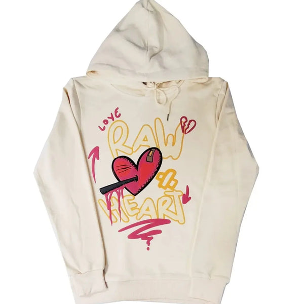 Broken Heart Puff Print Hoodie