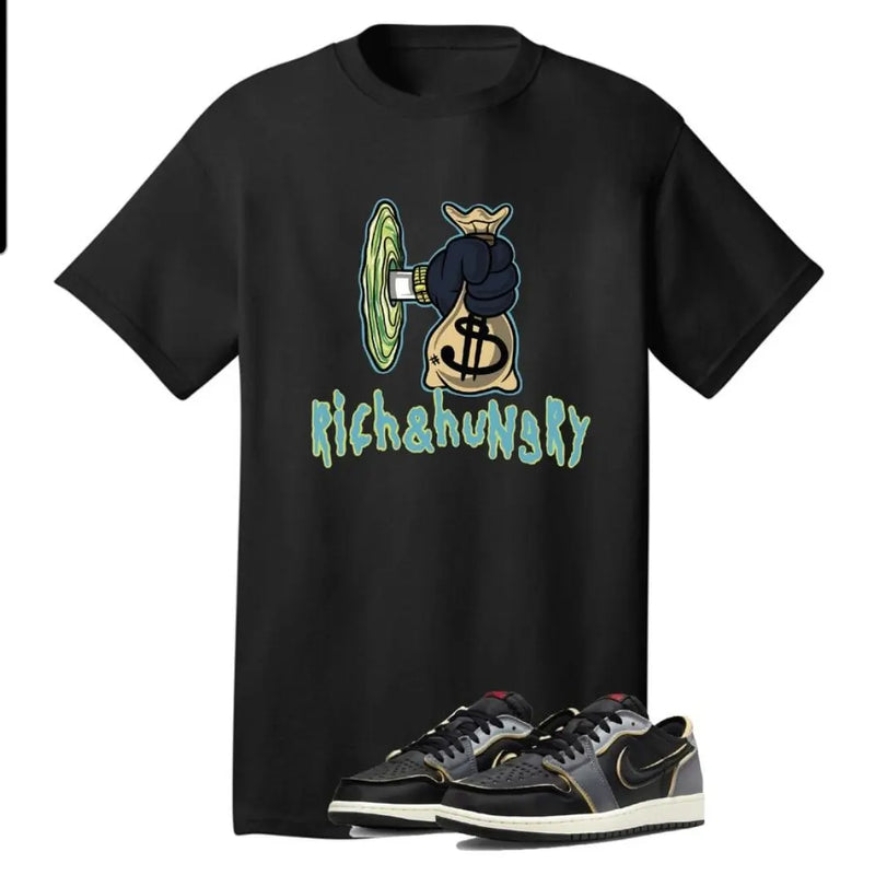 RICH AND HUNGRY TEE (BLACK)