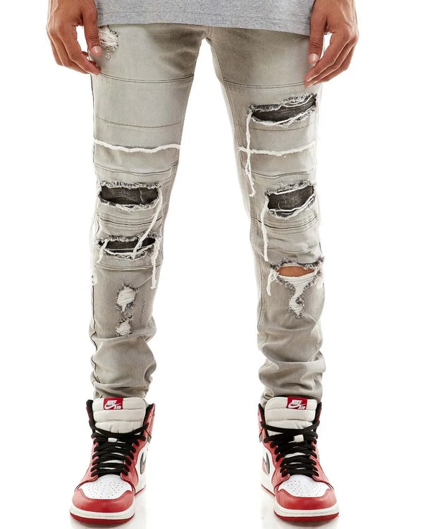 MULTI PANELLED JEANS KND4480-GREY