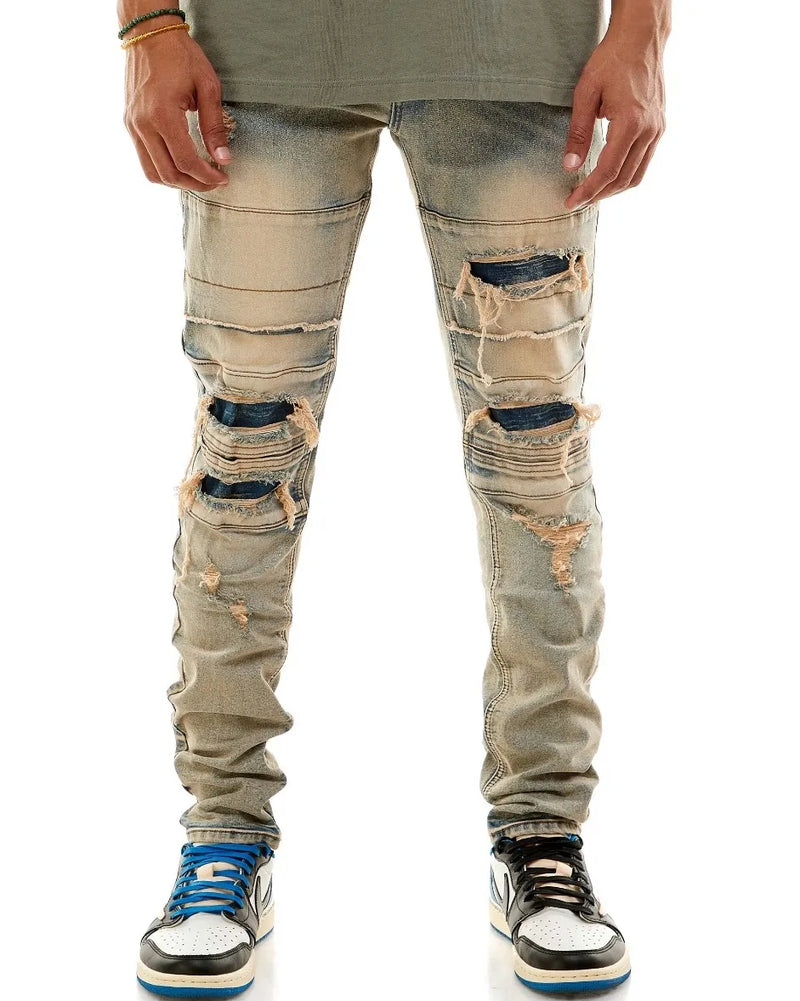 MULTI PANELLED JEANS KND4480-VT.MBLUE