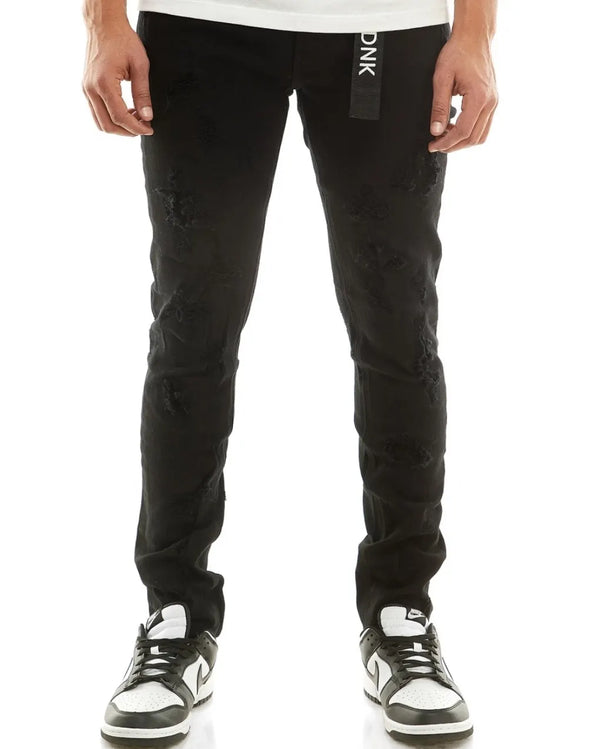 SELF-PATCHED PANTS (JET BLACK) KNB3218