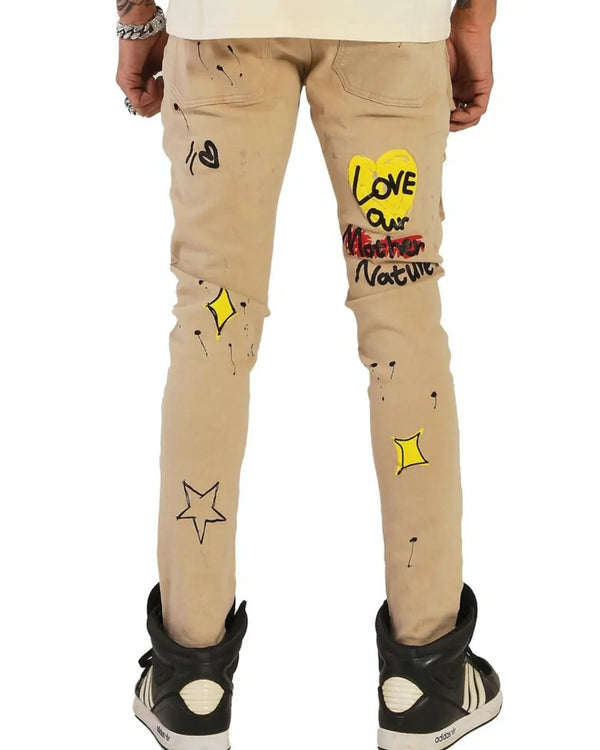 Men's premium skinny twill cargo pants BANO (KP-4430)