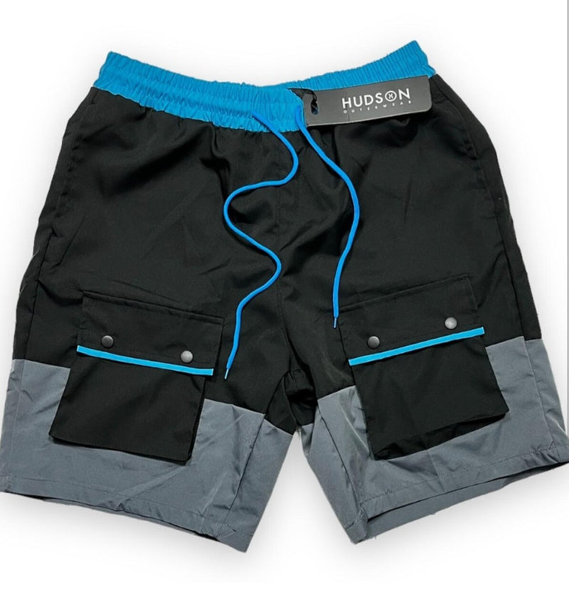 COLORBLOCK CARGO SHORT (BLACK)